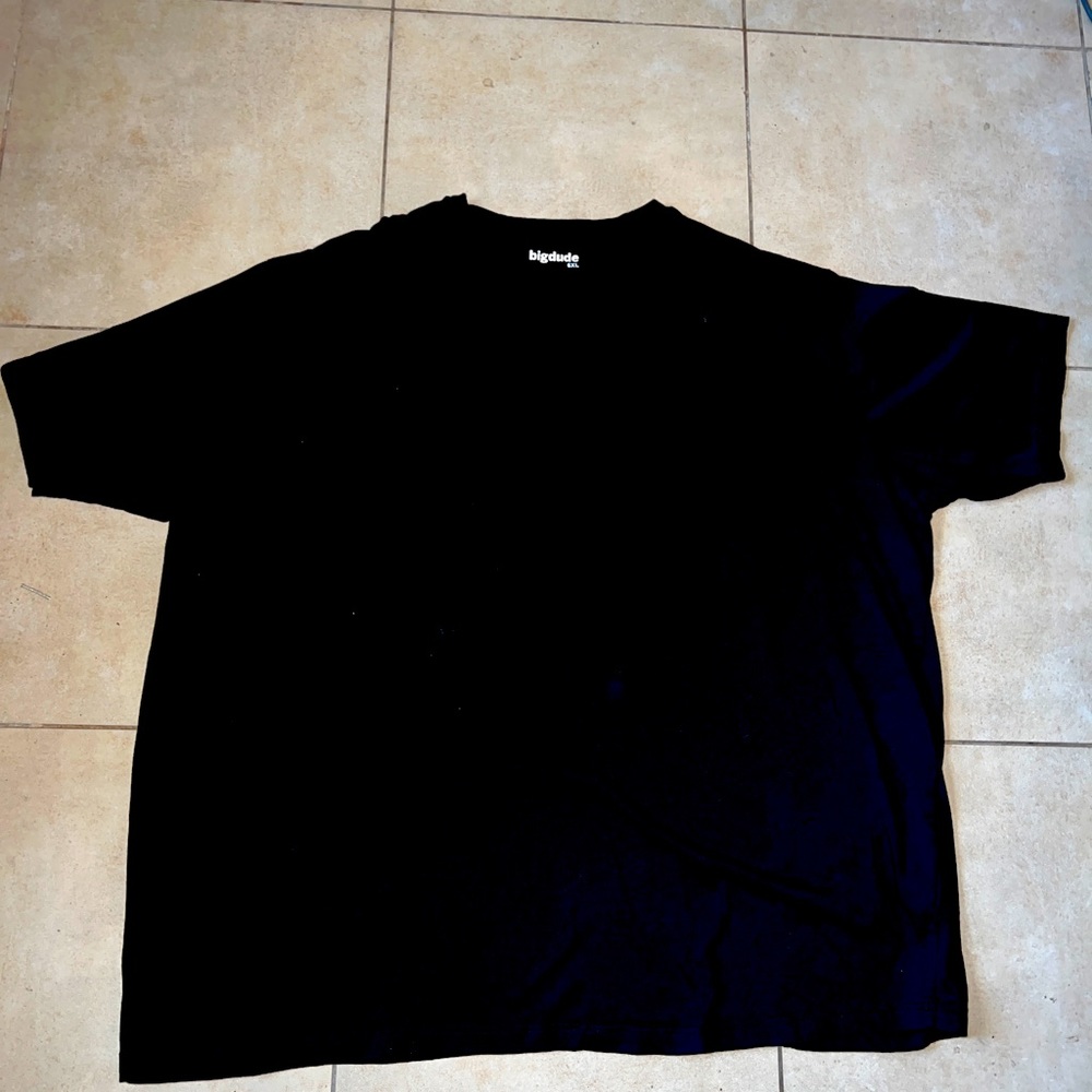 Big Dude size 6X &  5XLT 5X Black Tee Shirt
